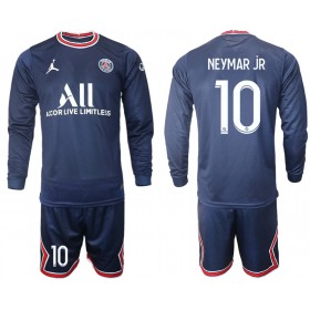 Paris Saint-Germain Neymar JR 10 Kinder 2021/22 Heim Trikotsatz Langarm (+ Kurze Hosen)